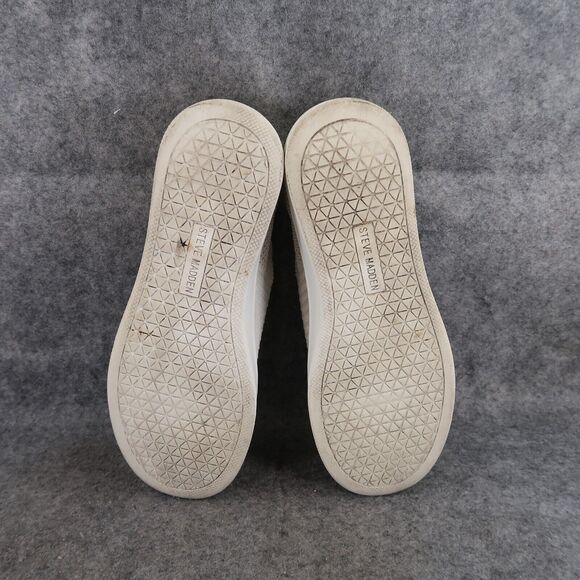 Steve Madden Shoes Womens 7 Sneakers Slip On Casual Fashion Knit White Platform - Picture 11 of 16